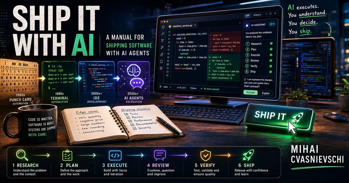 Ship It With AI - A Manual for Shipping Software with AI Agents, by Mihai Cvasnievschi